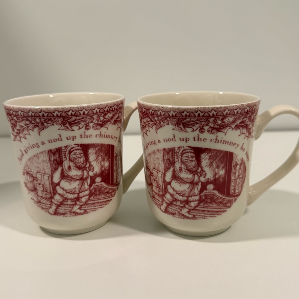 2 x Johnson Brothers “’Twas The Night Before Christmas” Mug – 3 7/8”